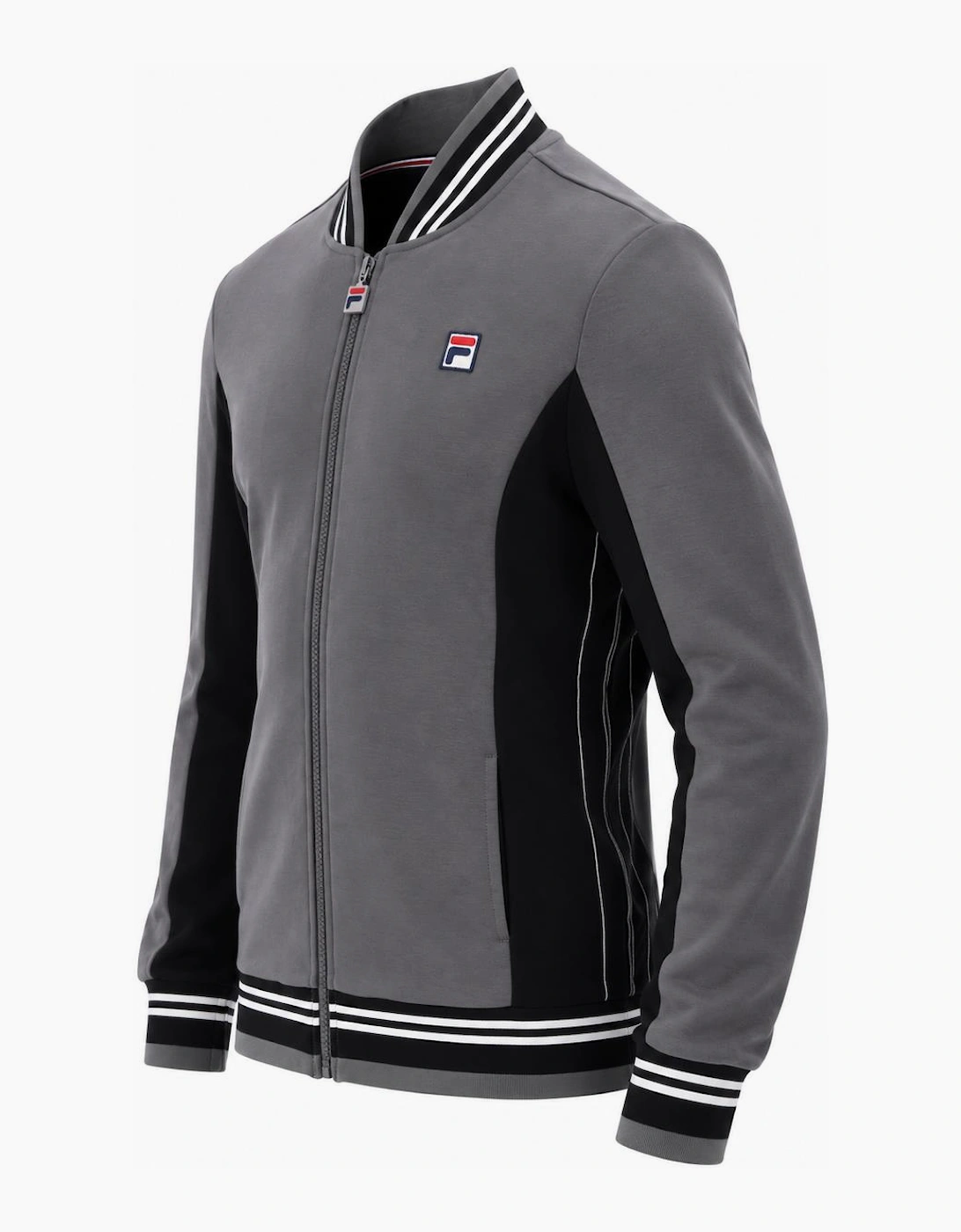 Fila Settanta Baseball Track Top Jacket Gunmetal/Black/White