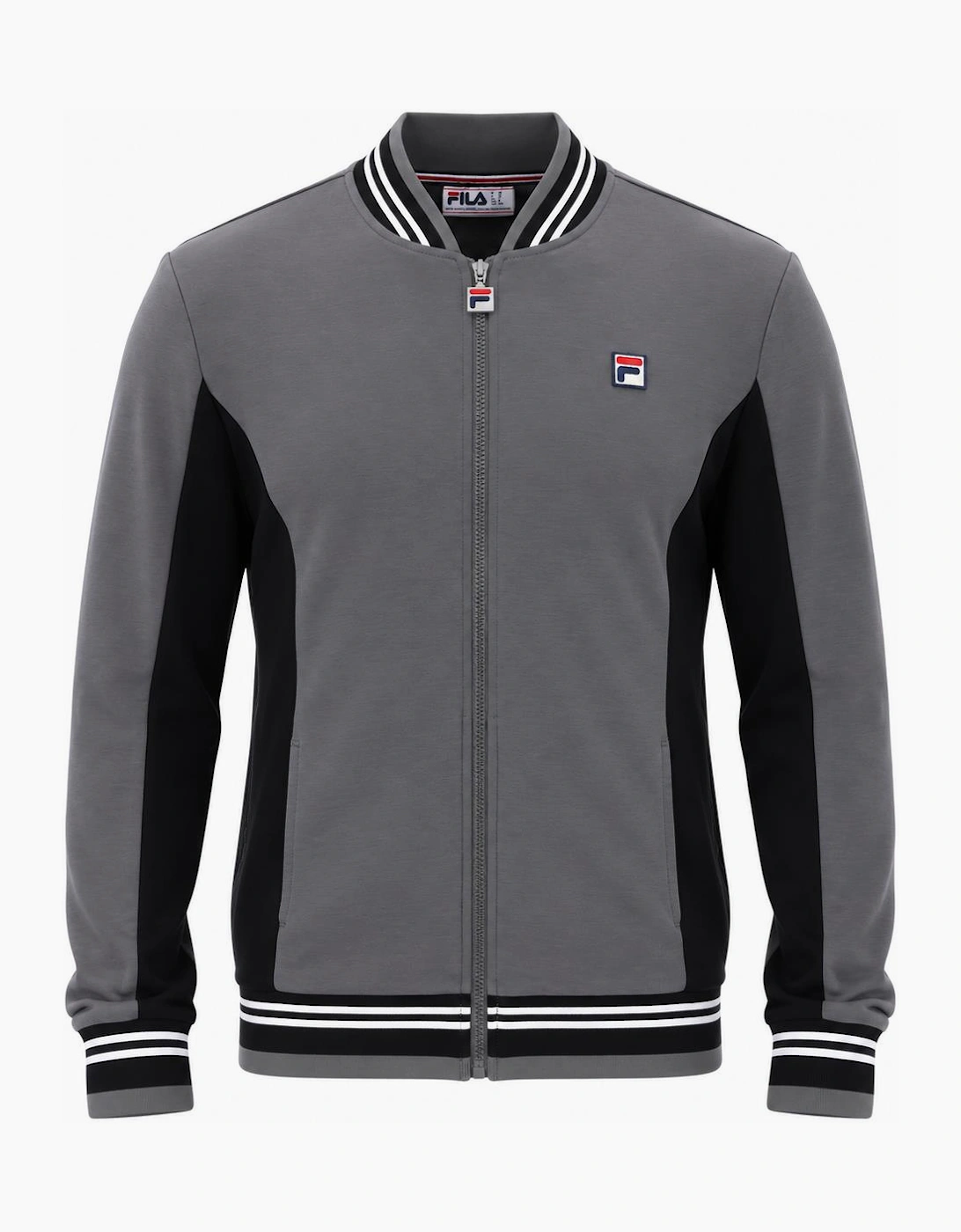 Fila Men's Grey Settanta Jacket Gunmetal/ Black/ White In | : Medium - Image 5