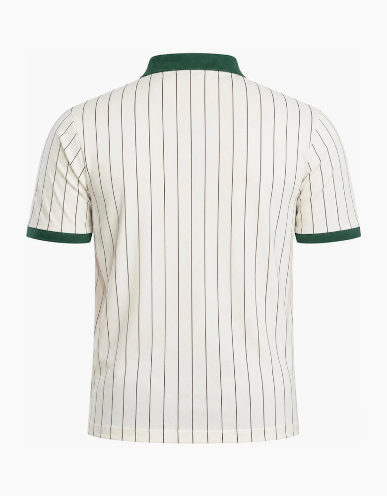 Fila BB1 Classic Striped Polo Shirt Gardenia/Pine Needle/Fudge