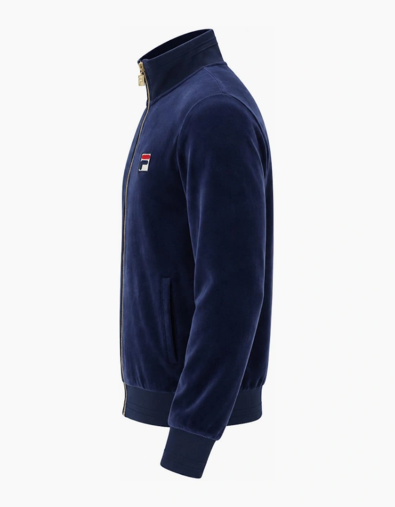 Fila Nero 2 Velour Track Top Jacket Fila Navy