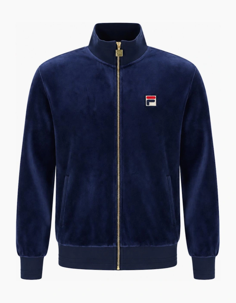 Fila Nero 2 Velour Track Top Jacket Fila Navy