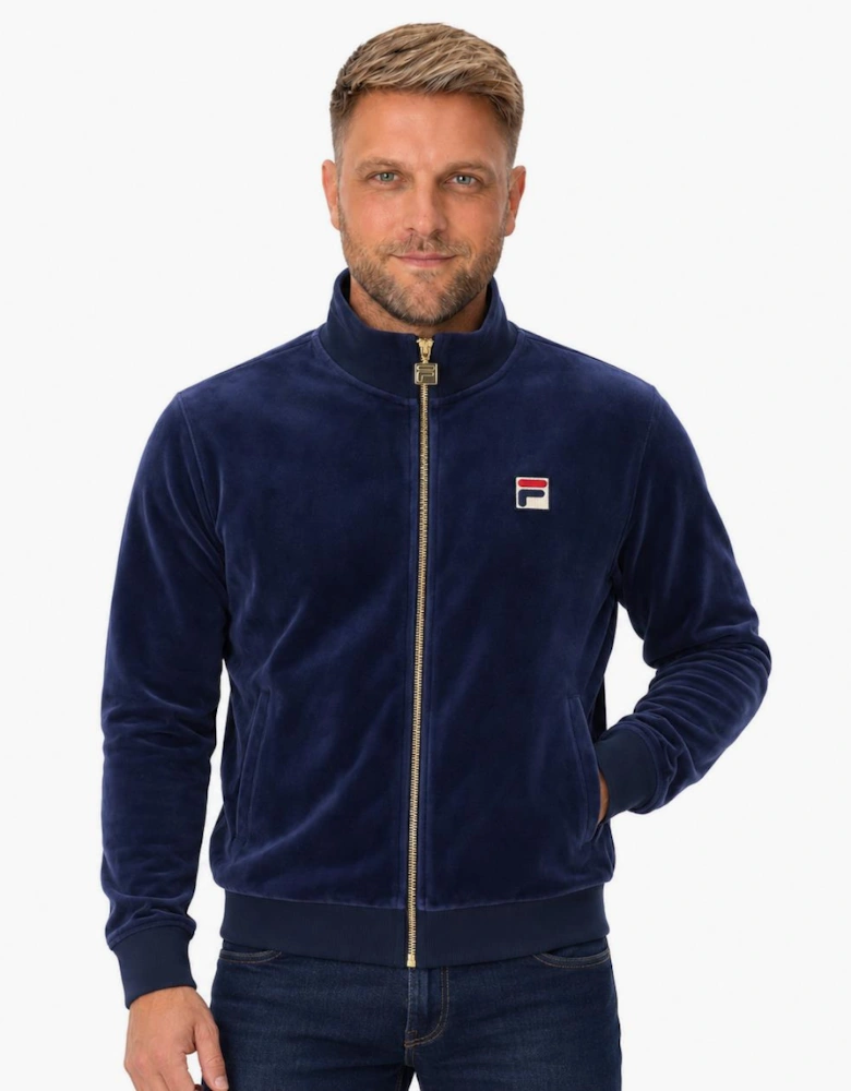 Fila Nero 2 Velour Track Top Jacket Fila Navy
