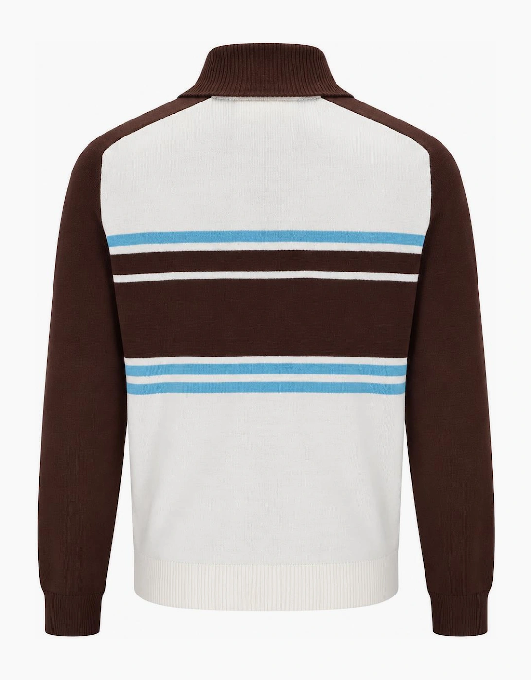 Fila Lena Full Zip Knit Jumper Gardenia/Fudge/Azure Blue