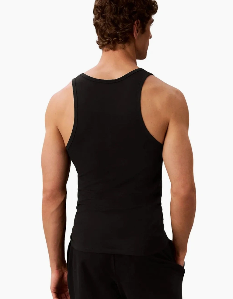 3-Pack Micro Stretch Tank Vests, All Black