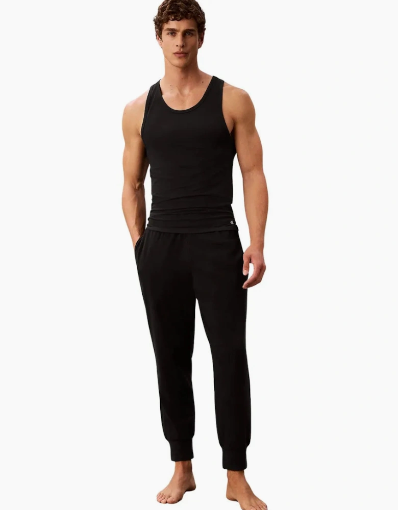3-Pack Micro Stretch Tank Vests, All Black