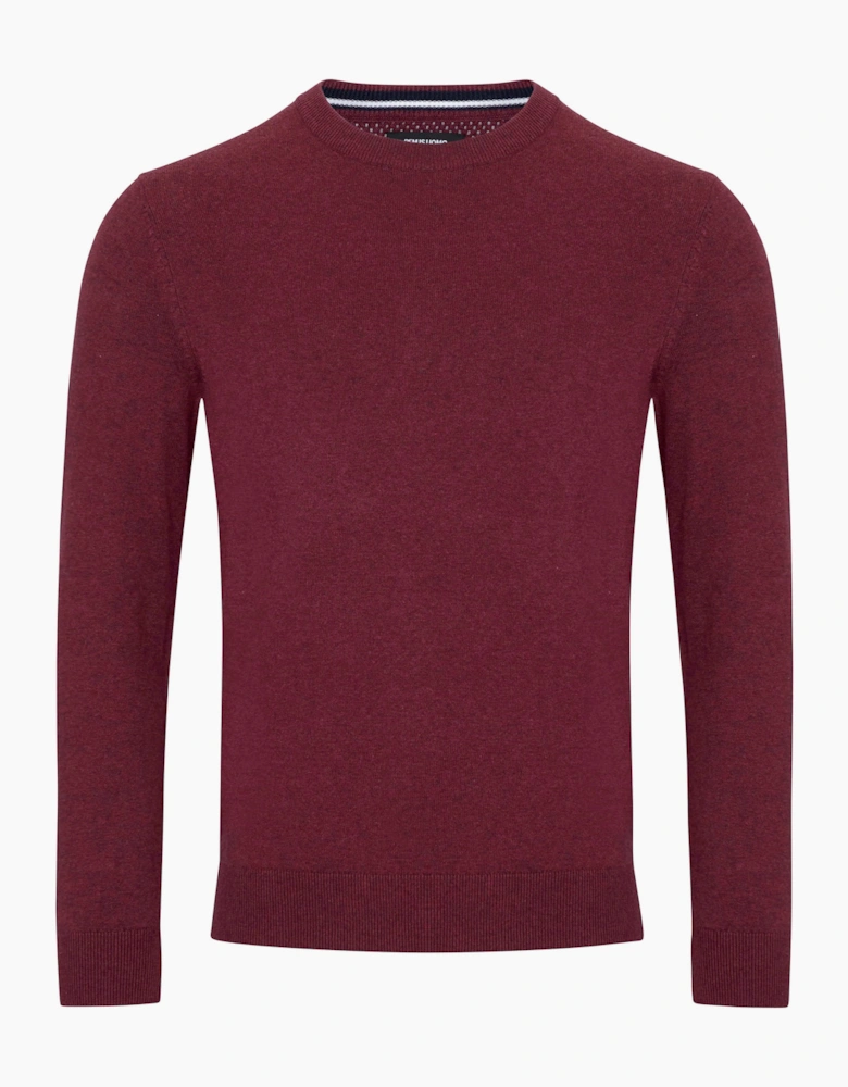 Remus Uomo Crew Neck Knit Sweater BURGUNDY