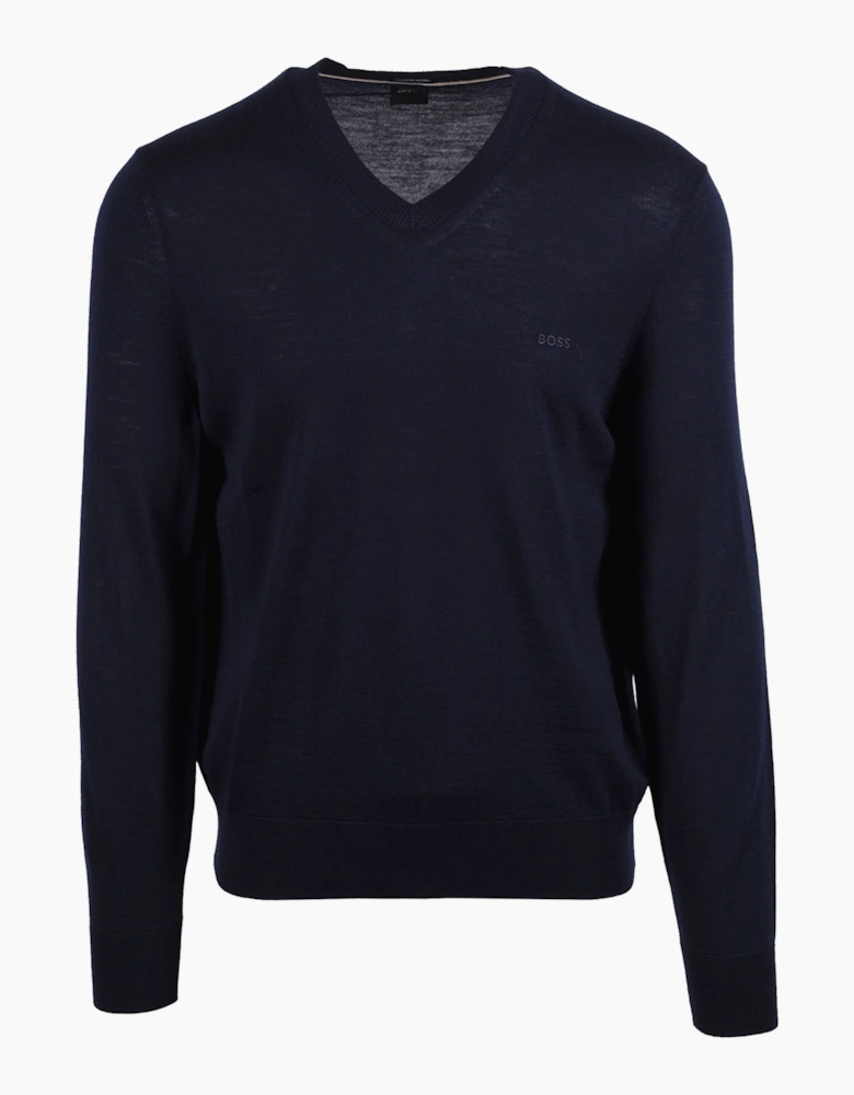 Boss Black BOSS H MELBA V NECK SWEATSHIRT DARK BLUE