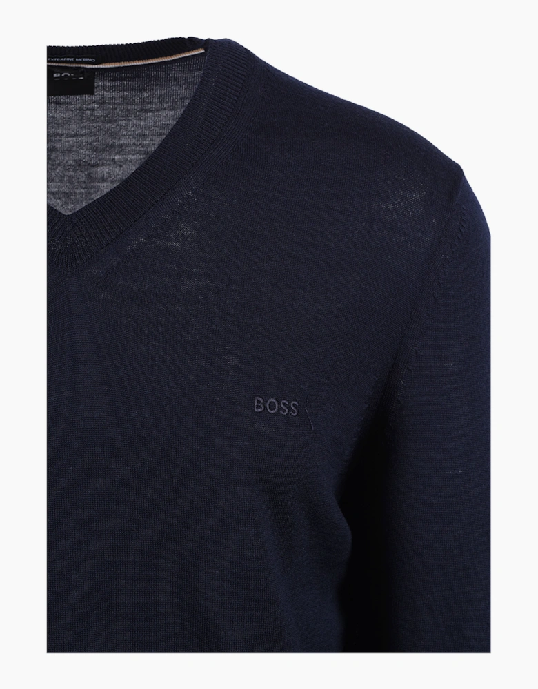 Boss Black BOSS H MELBA V NECK SWEATSHIRT DARK BLUE