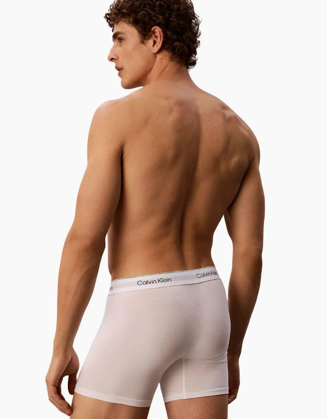 3-Pack Icon Cotton Stretch Boxer Briefs, All White