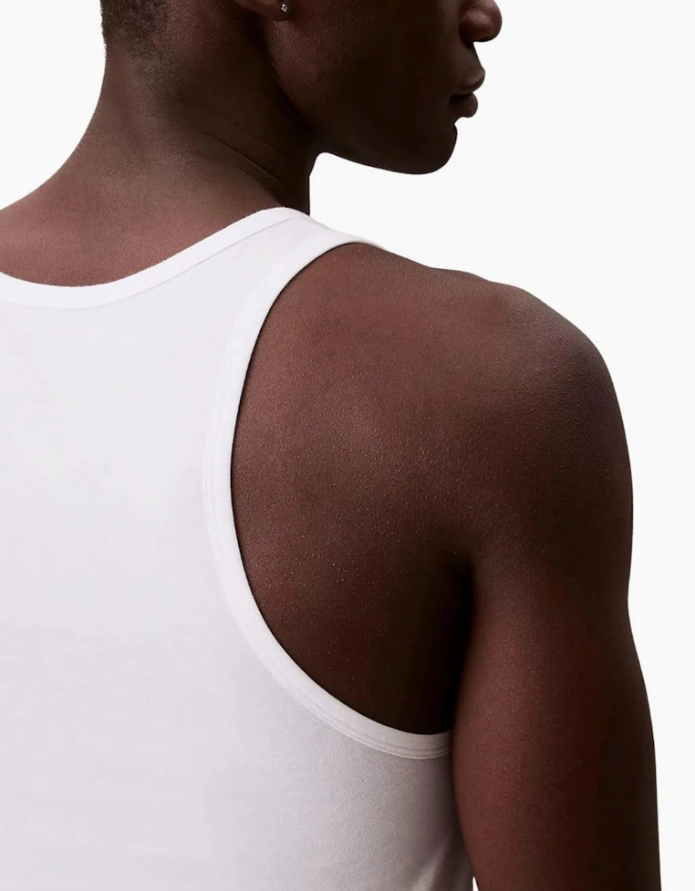 3-Pack Micro Stretch Tank Vests, All White