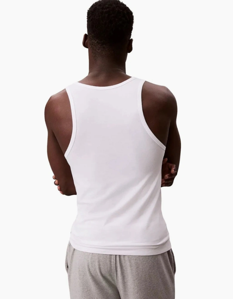 3-Pack Micro Stretch Tank Vests, All White