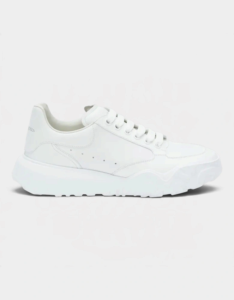Logo Court Trainers White Leather