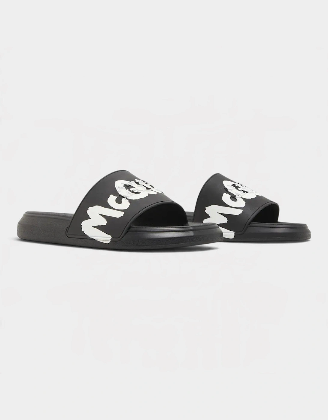 Rubber Pool Slide Graffiti Black White