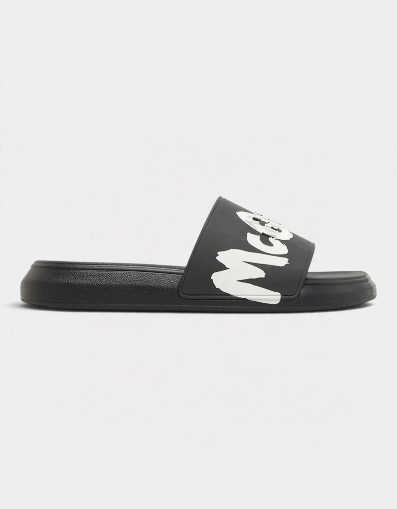 Rubber Pool Slide Graffiti Black White