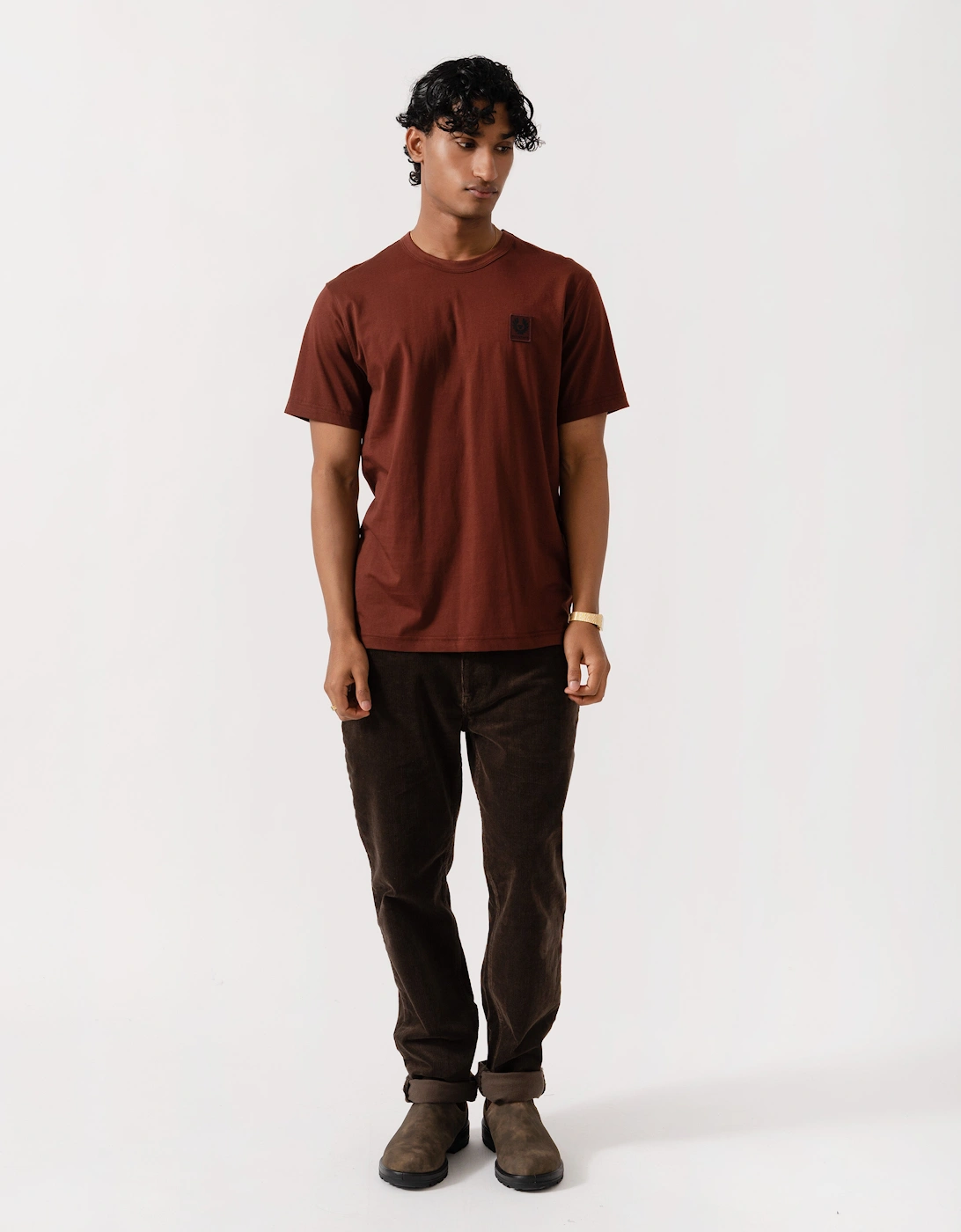 Belstaff Mens Icon Logo T-Shirt - Oxblood