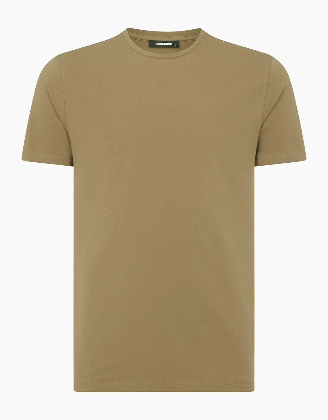 Men's Remus Uomo Plain T-Shirt STONE - Cream - Size: 42