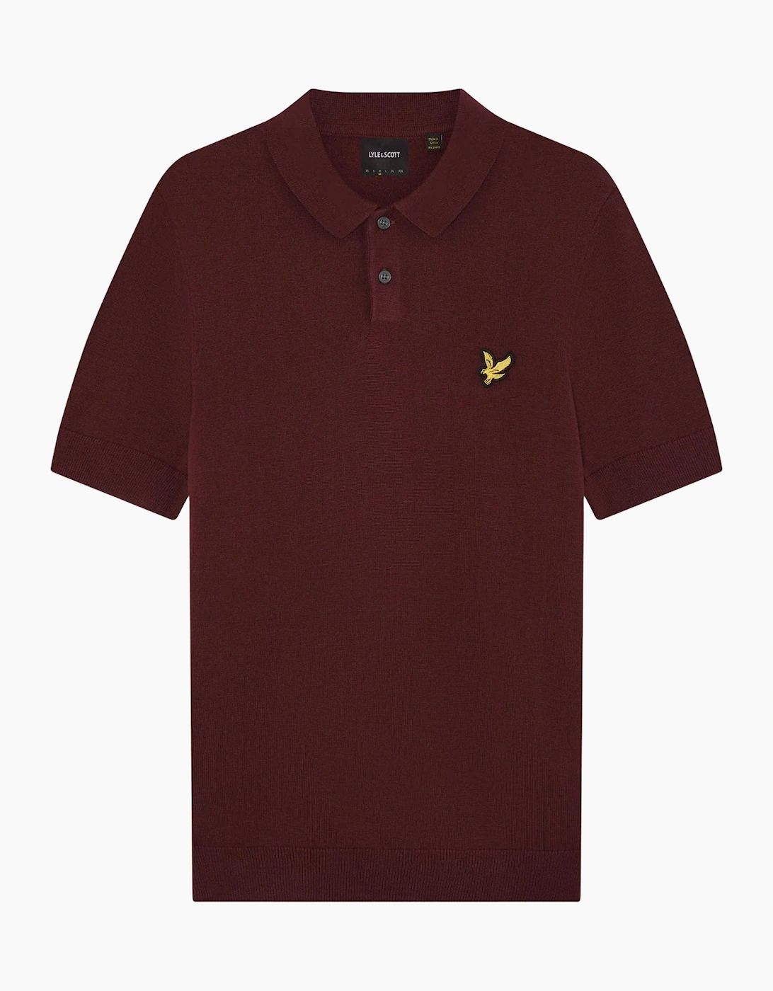 Lyle & Scott Archive Knitted Polo CLARET JUG
