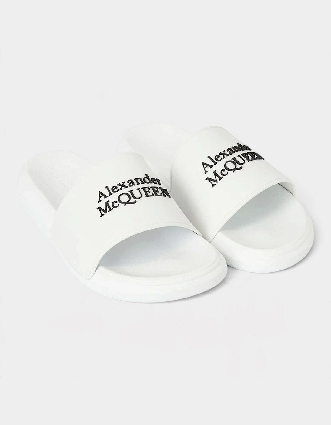 Logo Pool Slides White Black
