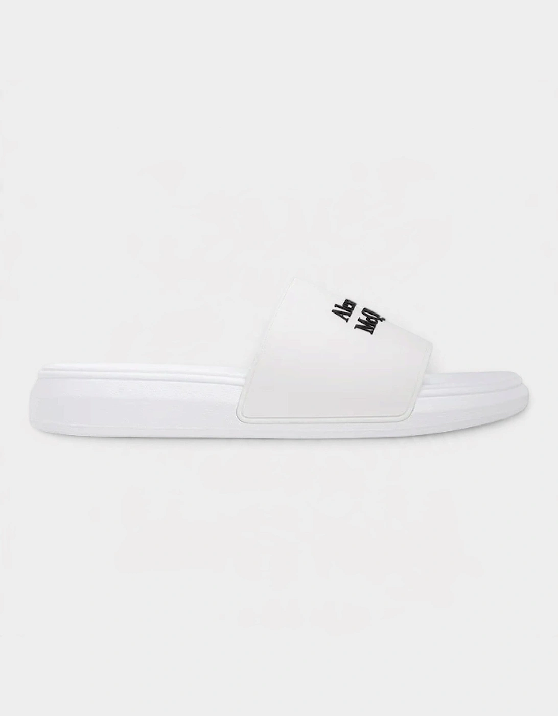 Logo Pool Slides White Black