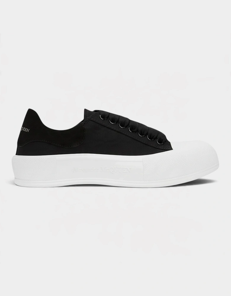 Deck Plimsoll Low Black White