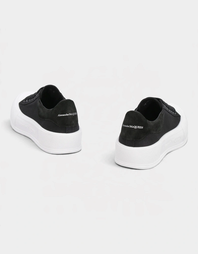 Deck Plimsoll Low Black White