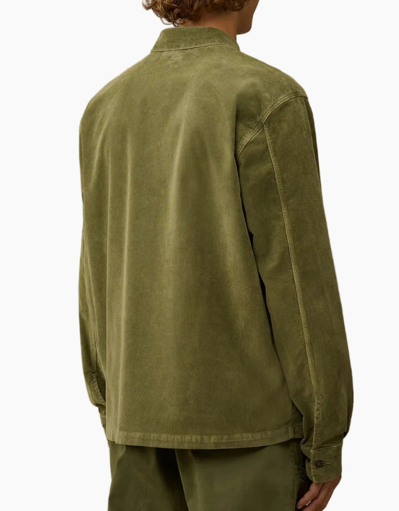 Stretch Corduroy Lens Overshirt