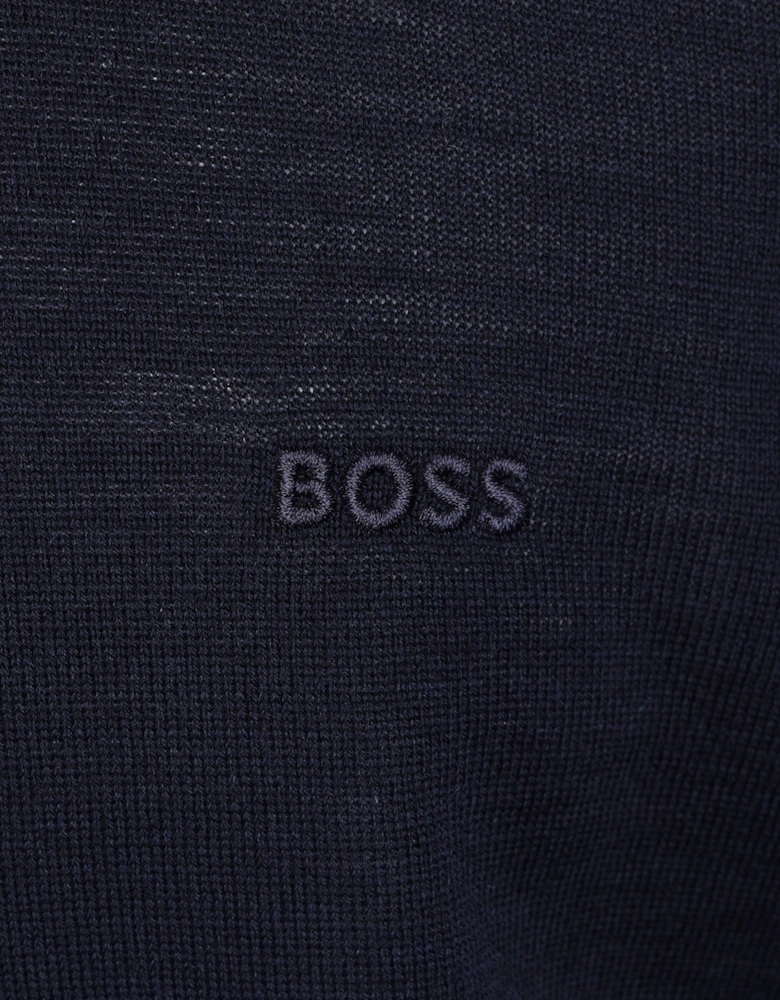 Boss Black BOSS H LANCIONE KNITTED POLO DARK BLUE