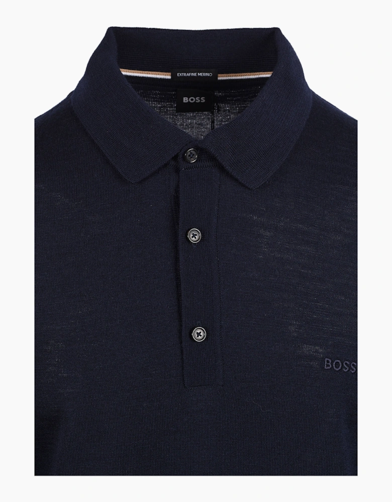 Boss Black BOSS H LANCIONE KNITTED POLO DARK BLUE