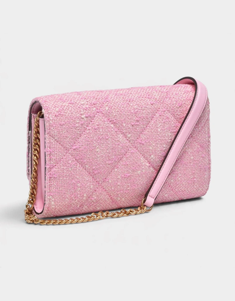 Willa Tweed Chain Wallet Pink