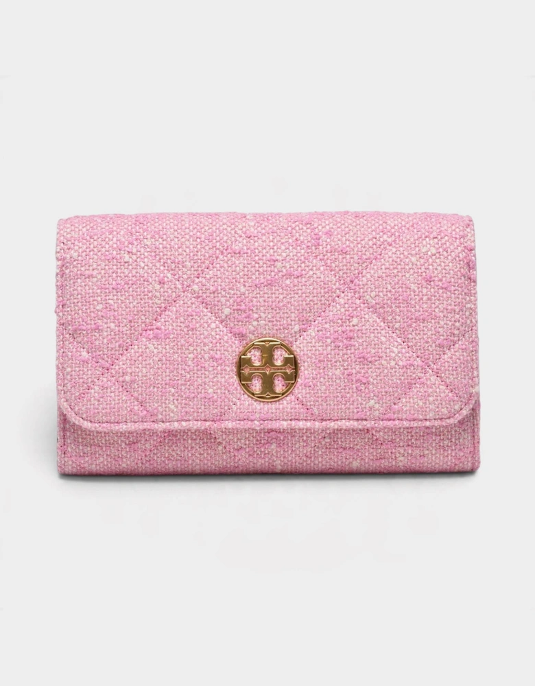 Willa Tweed Chain Wallet Pink