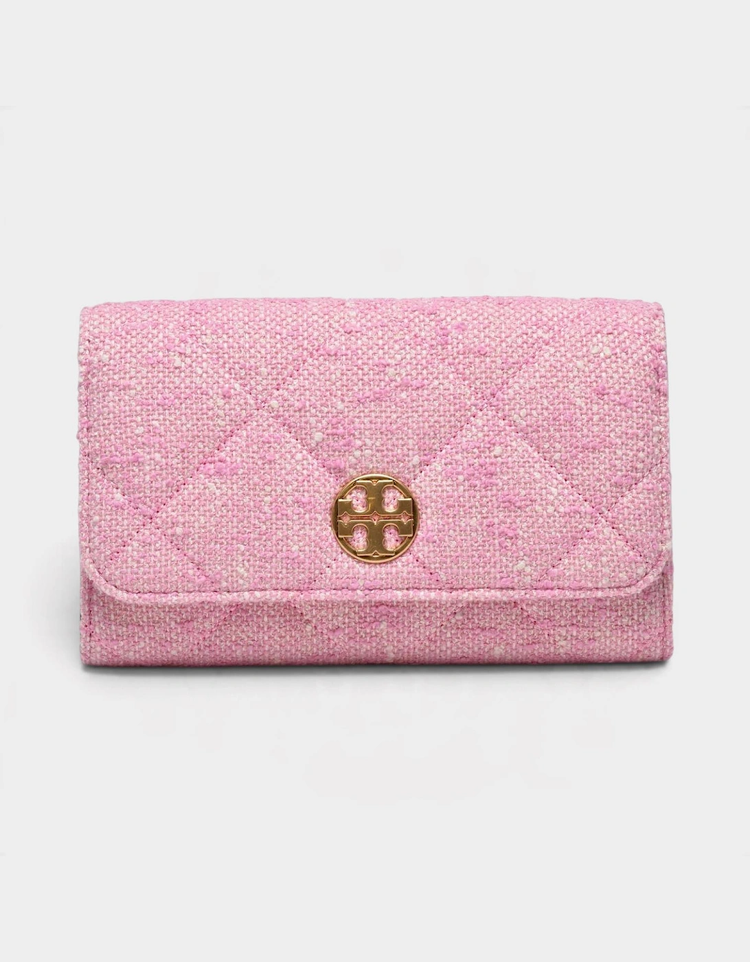 Willa Tweed Chain Wallet Pink