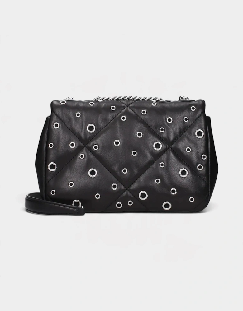 Willa Grommets Small Shoulder Bag Black