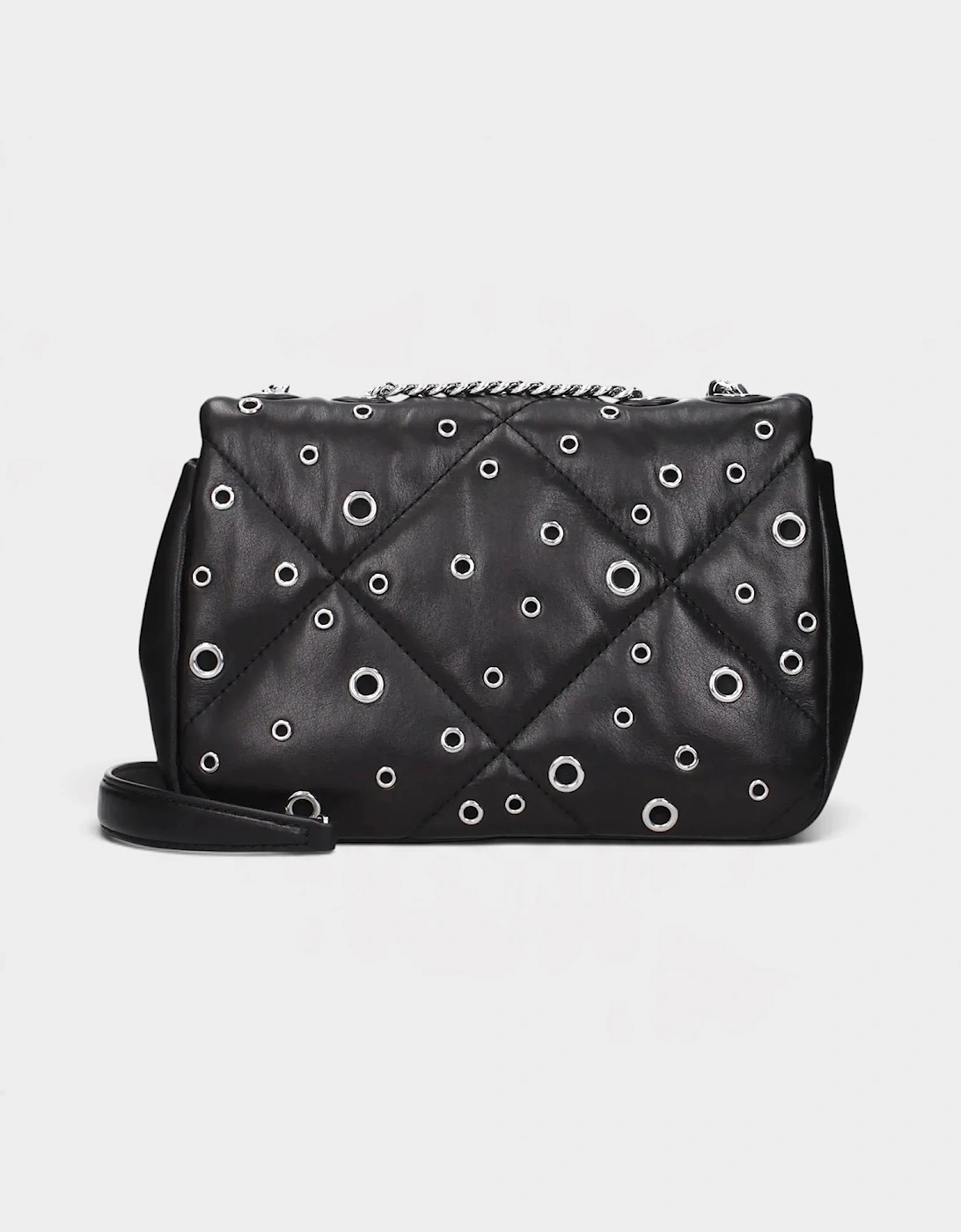Willa Grommets Small Shoulder Bag Black