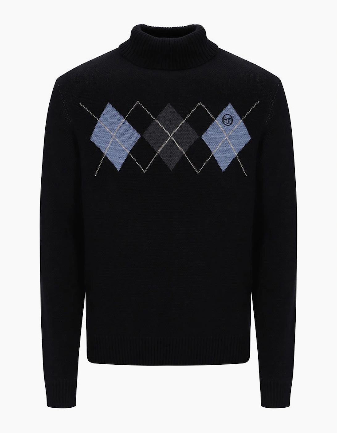 Sergio Tacchini Moretti Knitted Roll Neck Jumper - Black Country Blue