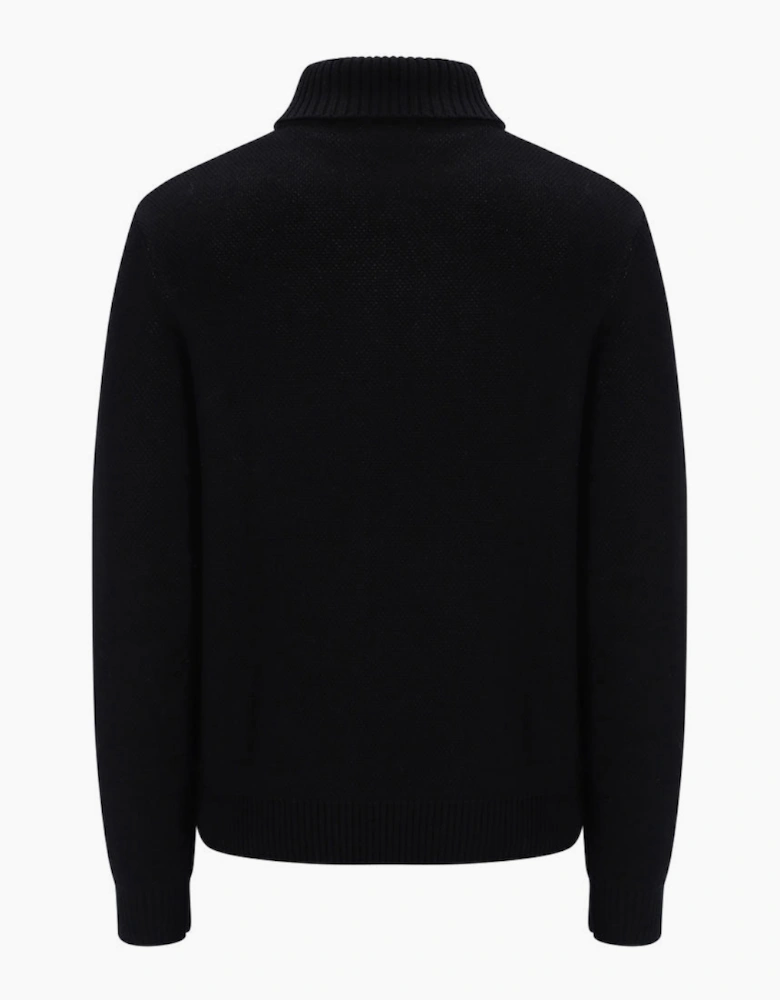 Sergio Tacchini Moretti Knitted Roll Neck Jumper - Black Country Blue