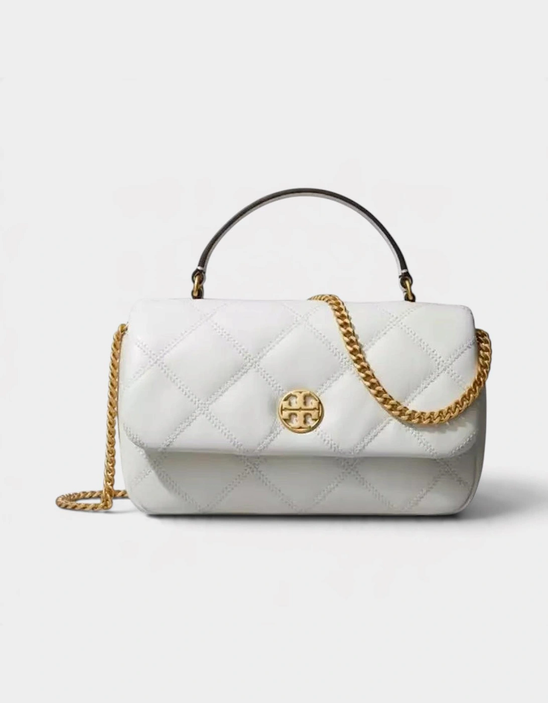 Willa Glazed Mini Top Handle Bag White