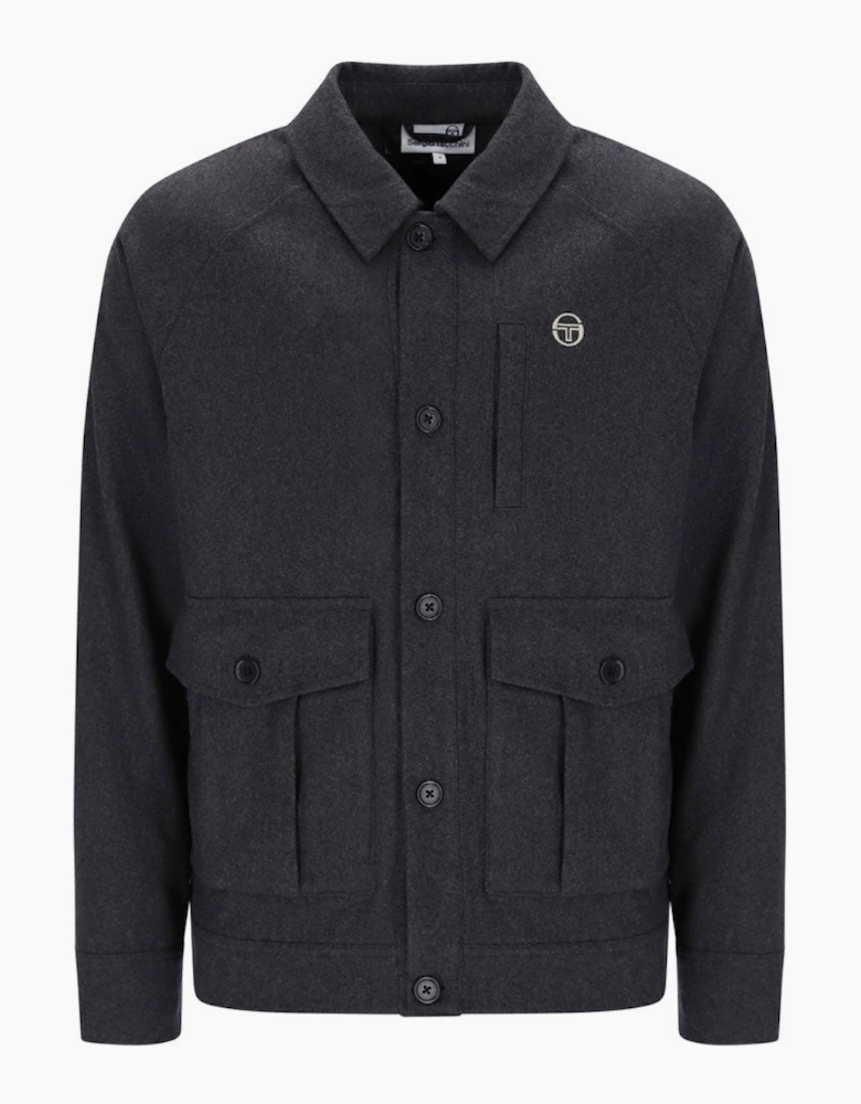 Sergio Tacchini Rico Melton Jacket - Charcoal Marl Grey