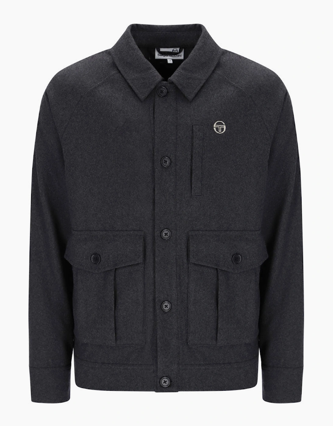 Sergio Tacchini Rico Melton Jacket - Charcoal Marl Grey