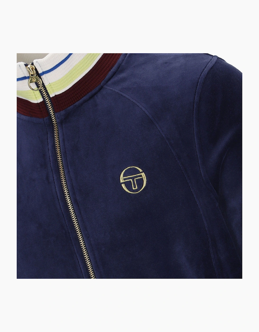 Sergio Tacchini Sartori TJ Velour Track Jacket - Maritime Blue