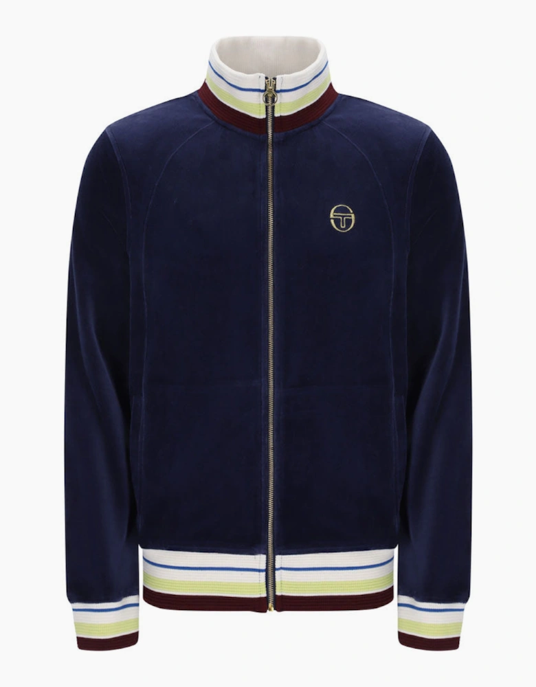 Sergio Tacchini Sartori TJ Velour Track Jacket - Maritime Blue