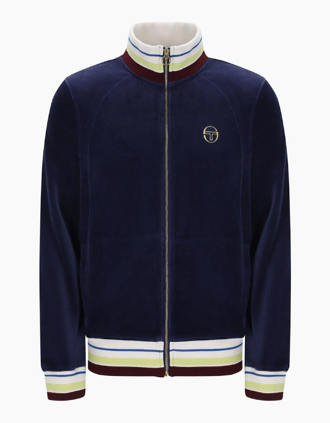 Sergio Tacchini Sartori TJ Velour Track Jacket - Maritime Blue