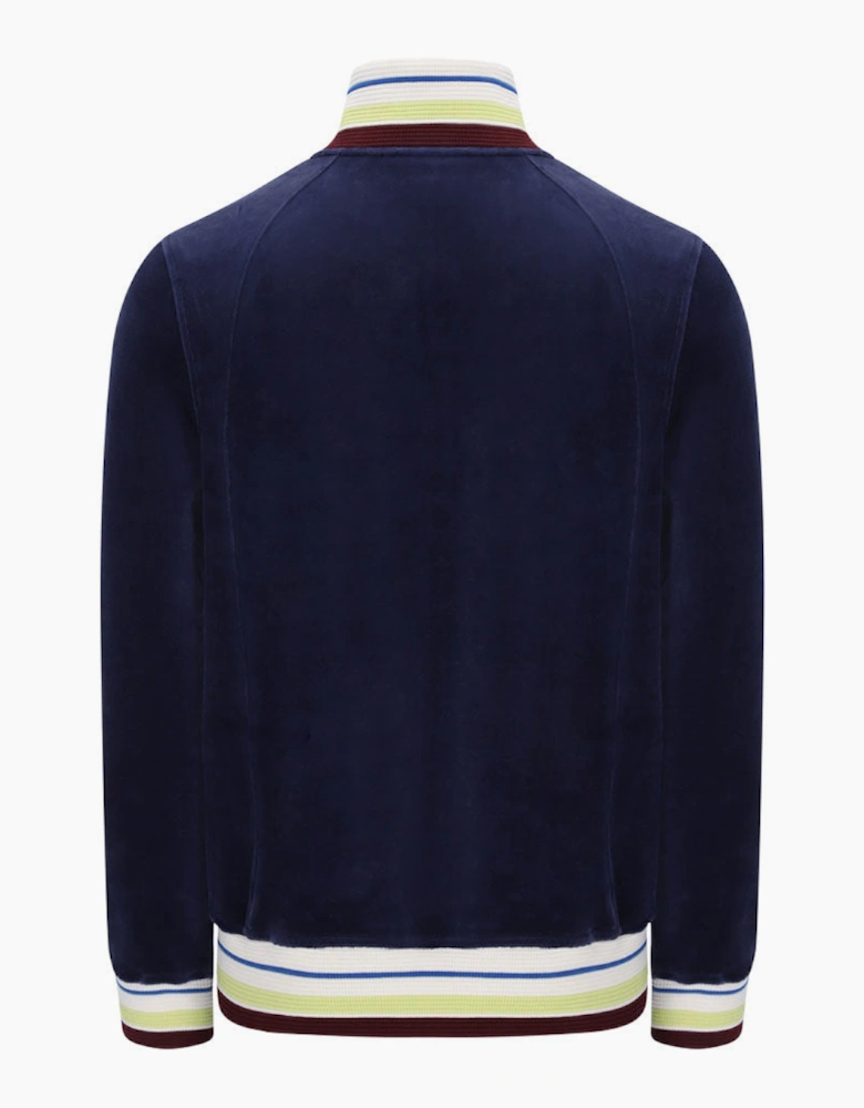 Sergio Tacchini Sartori TJ Velour Track Jacket - Maritime Blue