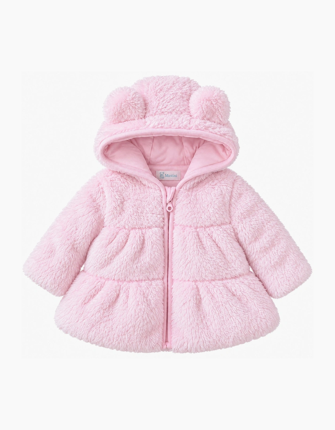 Girls Pale Pink Padded Fleece Jacket