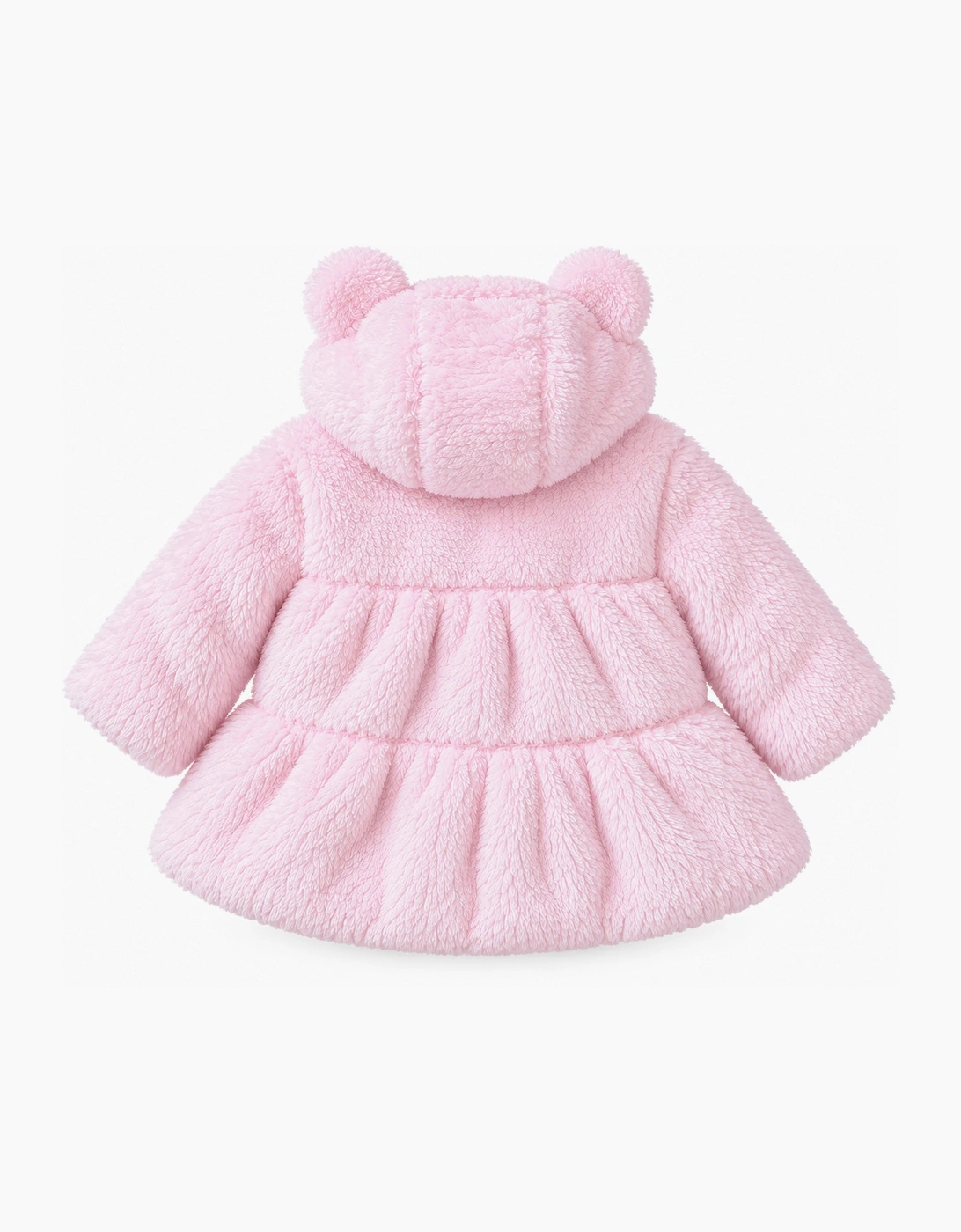 Girls Pale Pink Padded Fleece Jacket