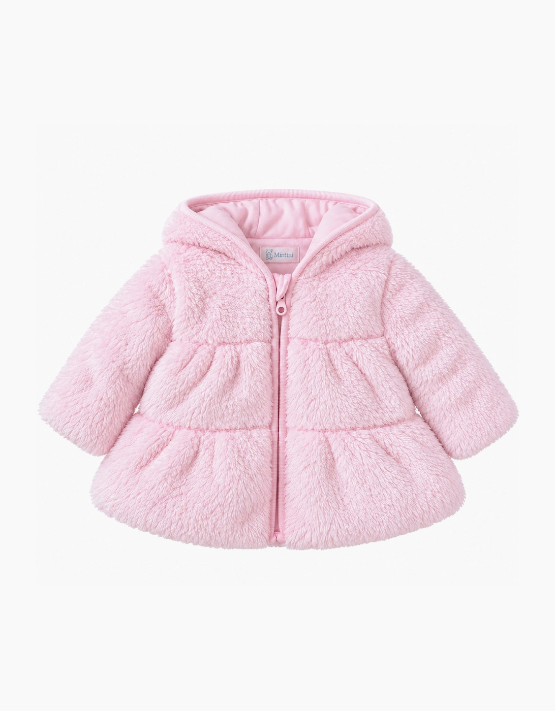 Girls Pale Pink Padded Fleece Jacket