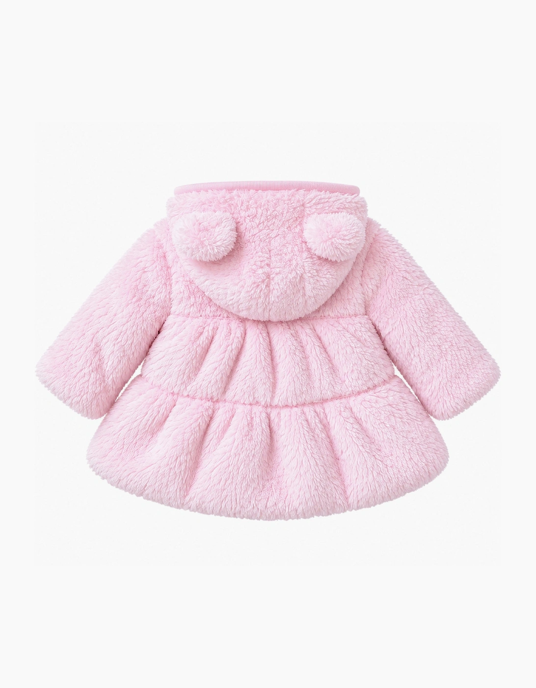 Girls Pale Pink Padded Fleece Jacket