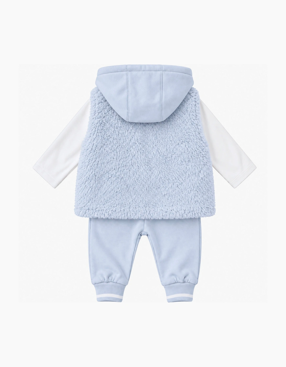Boys Pale Blue Fleece Gilet Tracksuit