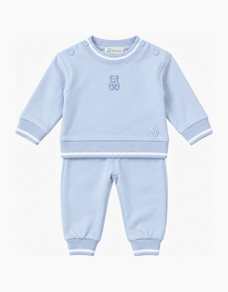 Boys Pale Blue Teddy Tracksuit