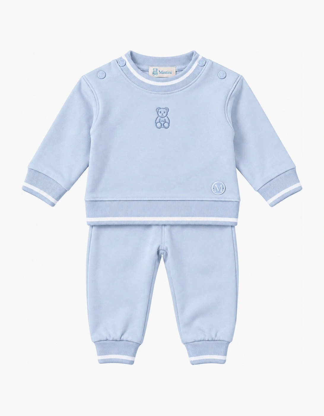 Boys Pale Blue Teddy Tracksuit