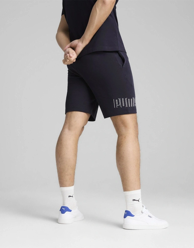 Sport Lettering Jogger Shorts with Elasticated Waistband